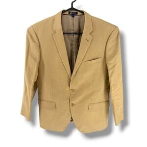 J Crew Ludlow Mens 46R Tan Linen Blazer Preppy Summer Suit Separate